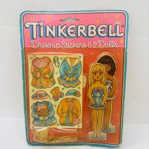 Tinkerbell Dress-up Stickers & 2 Dolls Cut-Out Paper Dress-Up Doll Sticker Set